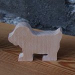 cartão de casamento de animais com tema de cão ou madeira maciça feita à mão na quinta