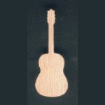 Guitarra montada em fuso