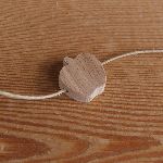 colar de maçã de contas de madeira perfurada Horizontalmente para decorar colar infantil feito à mão faia maciça