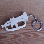 porta-chaves para instrumento musical, flugelhorn, presente original para músico, feito à mão