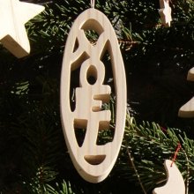 Natal em madeira de abeto maciça de 12 cm, decoração natural feita à mão
