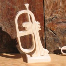 flugelhorn ht 15 cm montado sobre uma base de decoração música de casamento presente músico feito à mão