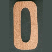 Número de madeira 0 ht 8cm marcação