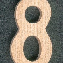 Madeira número 8, 5 cm, a ser pintada e colada, 