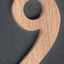 Número 9 ht 10cm marcação de madeira