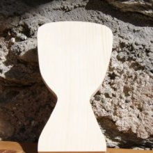 Djembe de madeira 15cm, decoração musical
