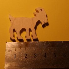 ornamentação em miniatura de figura de cabra com 3mm de espessura para pintar e colar madeira maciça feita à mão