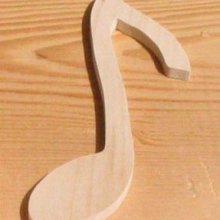 Figurine hook lg 9cm ep 3mm madeira maciça embelezada artesanalmente sucata deco música
