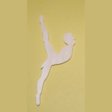 Dança de dança com estatueta de madeira maciça de 3mm, feita à mão, com ornamentação de scrapbooking