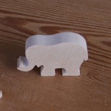 Figurinha de elefante miniatura em madeira maciça para decorar artesanato artesanal 