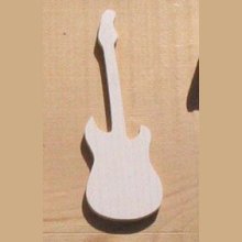 Figurine marque place música de casamento de guitarra eléctrica tema de madeira maciça feita à mão