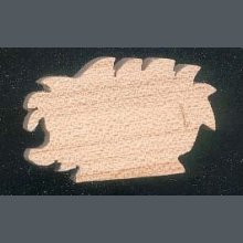 Figurina de Herisson, miniatura de madeira maciça, tema florestal, natureza, feito à mão, ornamentação de scrapbooking