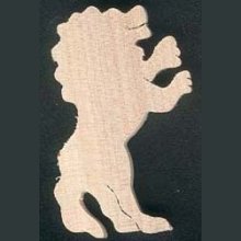 Figurinha de leão de madeira