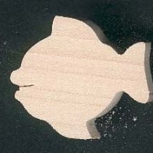Peixe de madeira figura 2,5 x 3 cm, feito à mão, para pintar