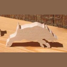 estatueta de javali 3mm, miniatura de madeira maciça, tema de caça, floresta, natureza, feita à mão, ornamentação de scrapbooking