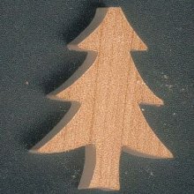 Figurinha de árvore de madeira com tema de floresta, natureza e montanha