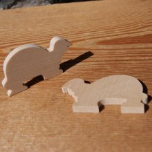 miniatura de figura de tartaruga 3mm para pintar e colar madeira maciça de ácer, embelezamento feito à mão