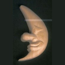 Lua não encerada esculpida