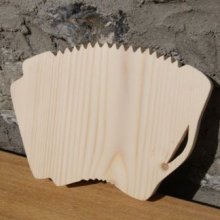 Acordeão de madeira maciça ht15cm decoração de música de casamento