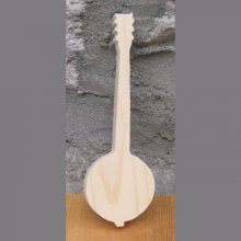 Banjo de madeira maciça ht15cm decoração musical feita à mão, presente de músico, música