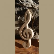 Clivagem do chão 15 cm em madeira de bétula decoração musical