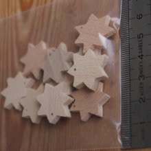Figurinha estrelada miniatura com 7 ramos perfurados, decoração de Natal para decorar e pendurar