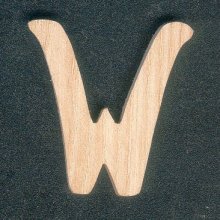 Letra de cinzas W 5 cm de altura