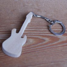 porta-chaves para guitarra eléctrica em madeira de cerejeira maciça, presente feito à mão para músicos e guitarristas