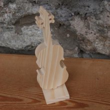 altura do violino de madeira 20cm decoração interior, centro de mesa festiva, feito à mão